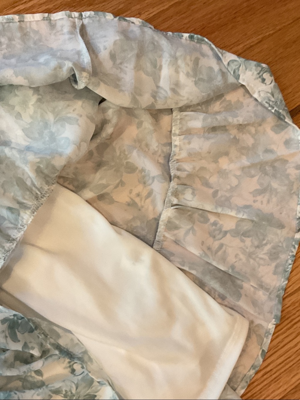 ALTAR’D STATE Smocked Scoop Neck Floral Mini Dress Mint Green NWOT XL ruffles - Picture 10 of 14